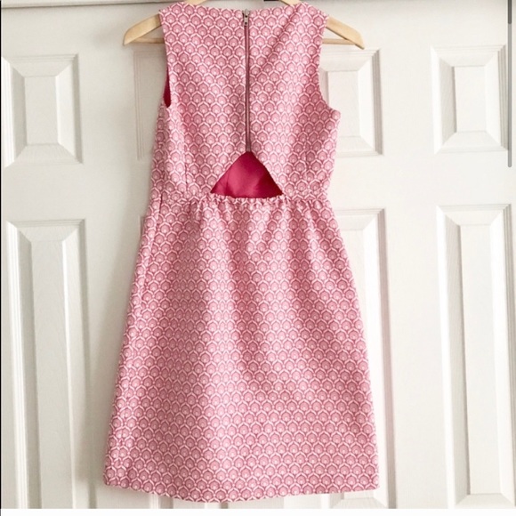 I Heart Ronson Pink White Sleeveless Keyhole Dress - Picture 3 of 9